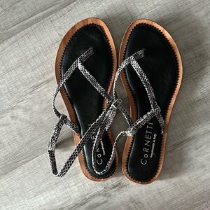 CoRNETTI Aria python sandal